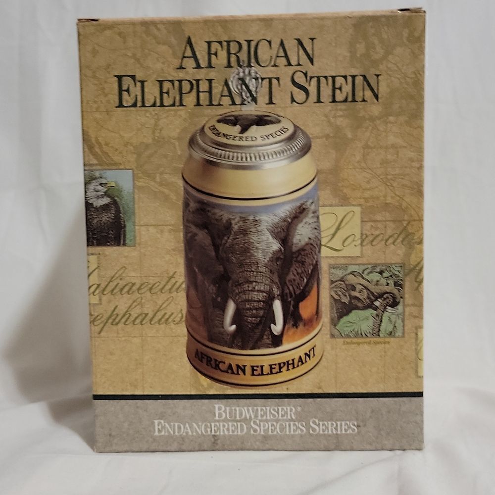 Budweiser African elephant stein
